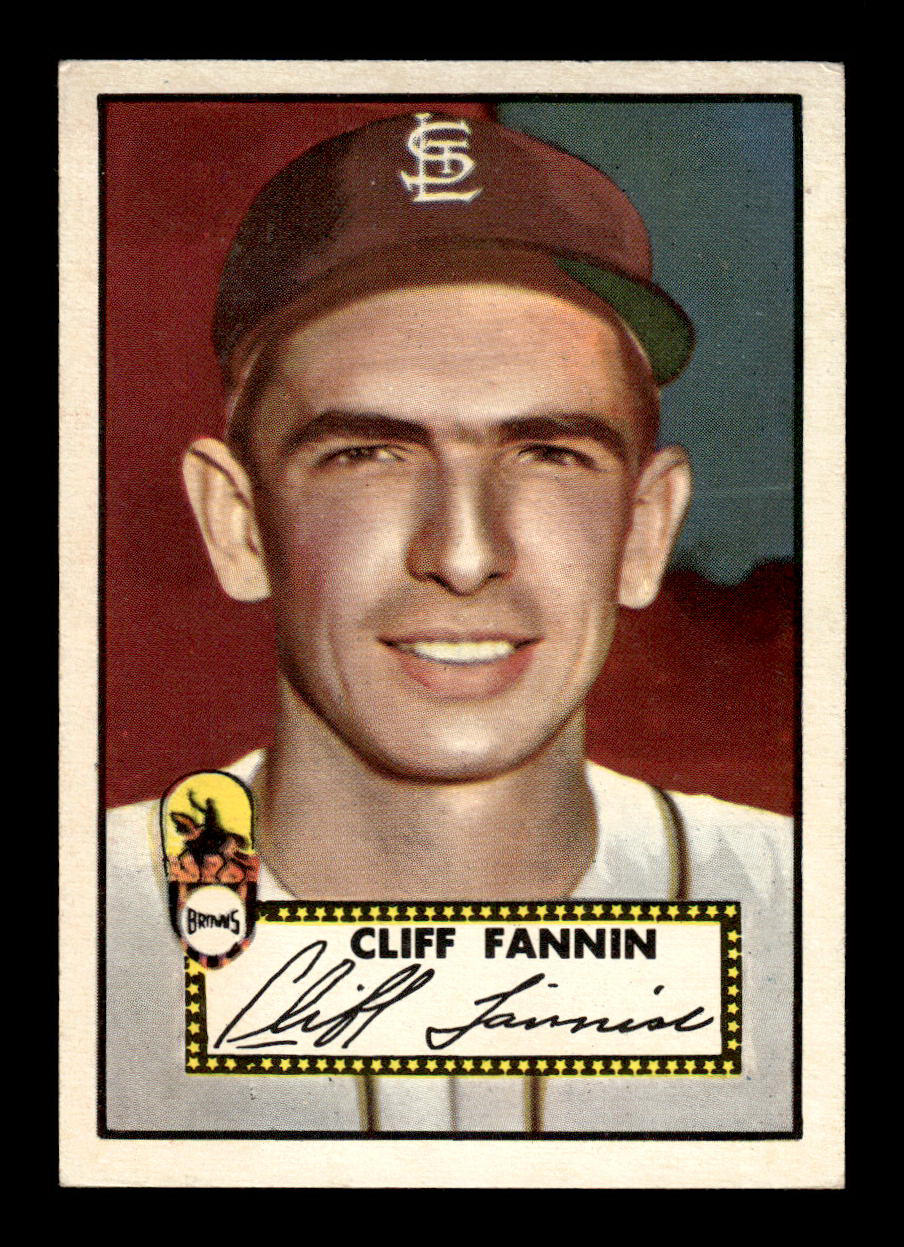 1952 Topps #285 Cliff Fannin St. Louis Browns Crease Free EXMT HOF-10007007