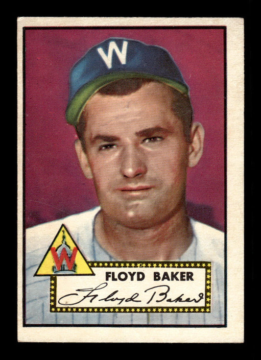 1952 Topps #292 Floyd Baker Washington Senators Crease Free EX HOF-10007014