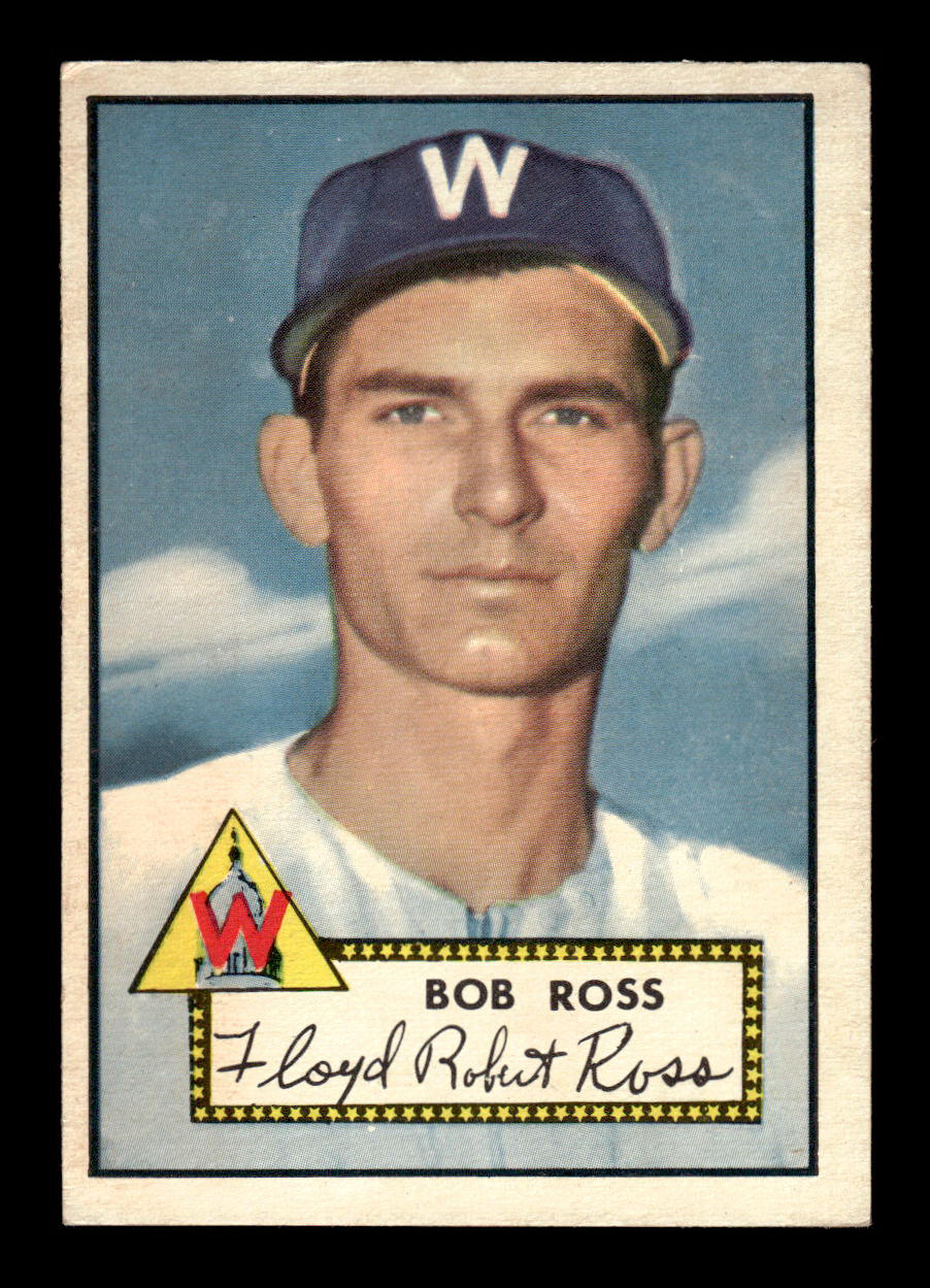 1952 Topps #298 Bob Ross Washington Senators Crease Free EXMT HOF-10007017