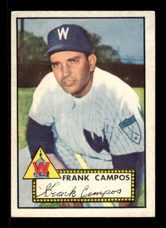 1952 Topps #307 Frank Campos Washington Senators Crease Free EXMT HOF-10007026