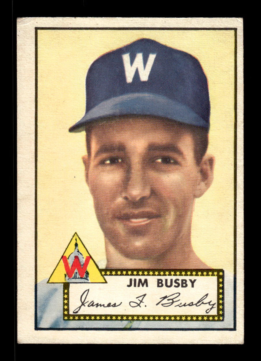 1952 Topps #309 Jim Busby Washington Senators Crease Free EX HOF-10007028