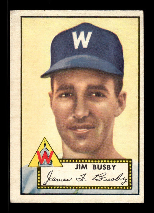 1952 Topps #309 Jim Busby Washington Senators Crease Free EX HOF-10007028