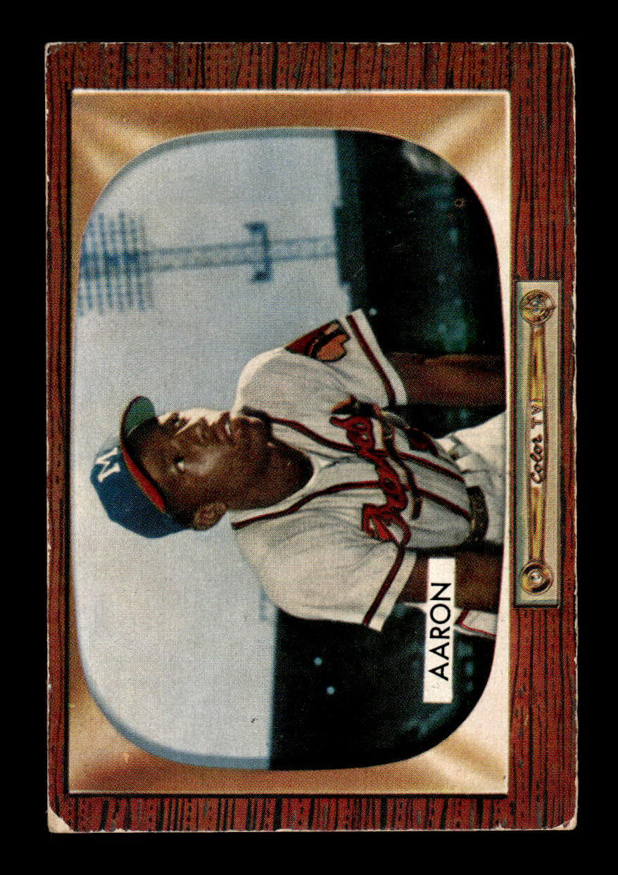 1955 Bowman #179 Hank Aaron Milwaukee Braves G/VG 55B10007031