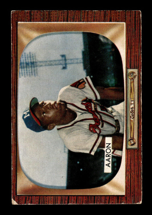 1955 Bowman #179 Hank Aaron Milwaukee Braves G/VG 55B10007031