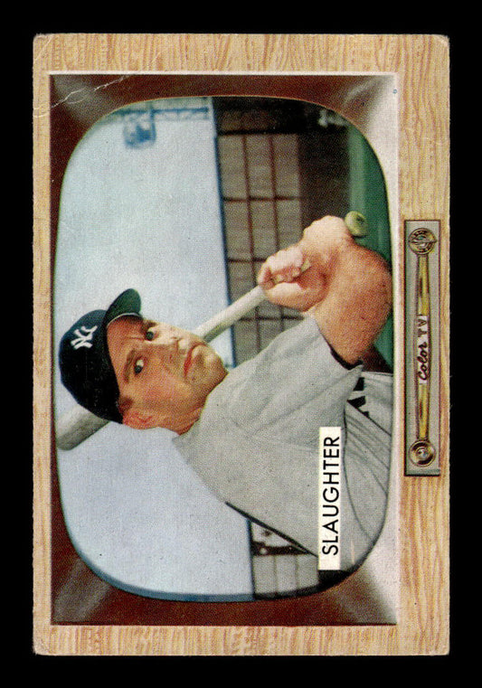 1955 Bowman #60 Enos Slaughter New York Yankees G 55B10007096