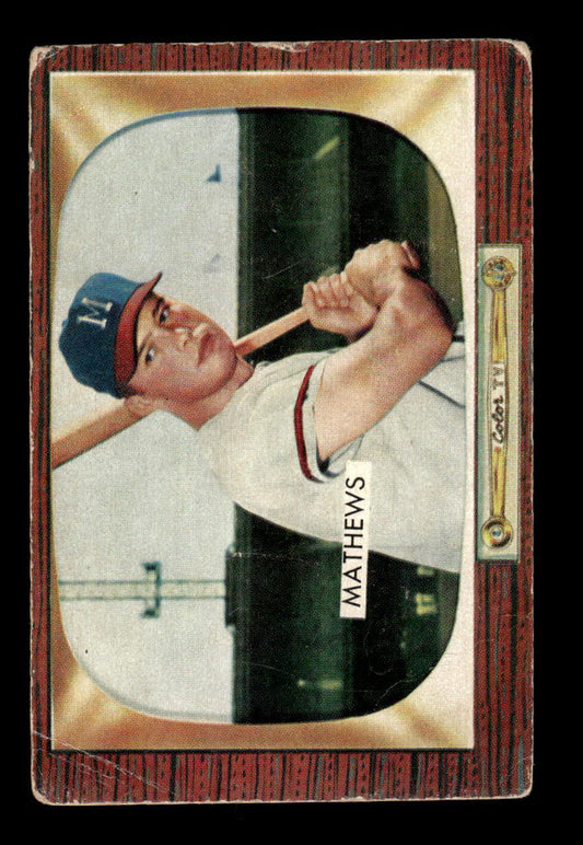 1955 Bowman #103 Eddie Mathews Milwaukee Braves G/VG 55B10007140