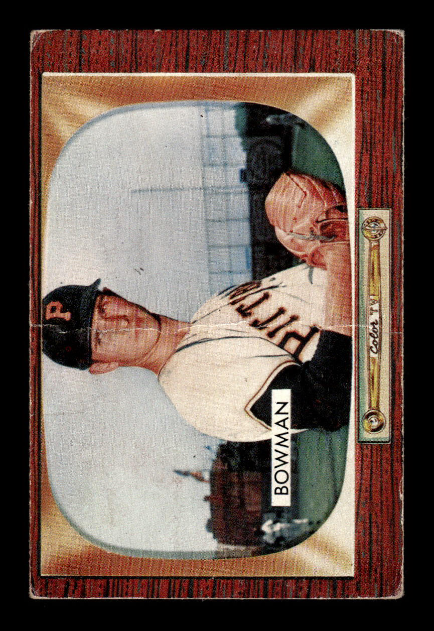 1955 Bowman #115 Roger Bowman Pittsburgh Pirates G/VG 55B10007152