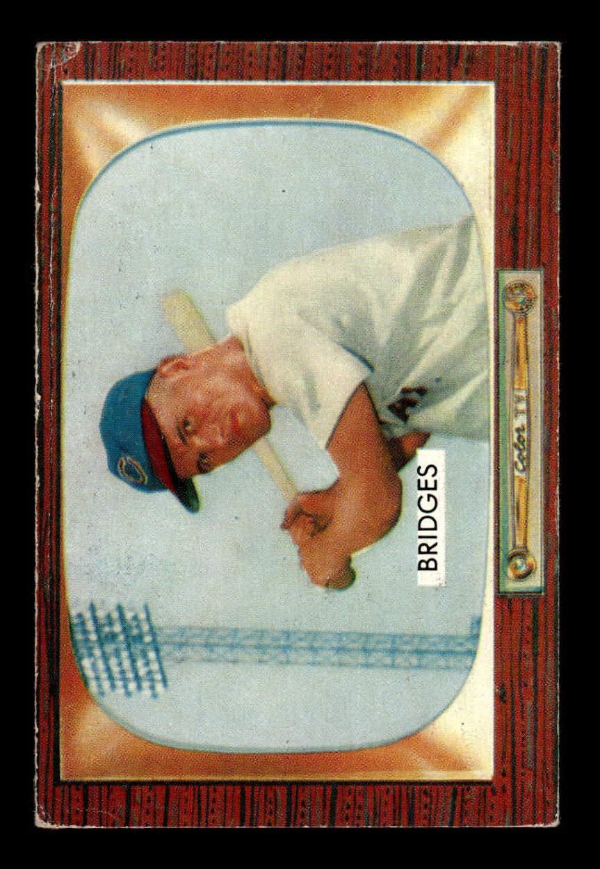 1955 Bowman #136 Rocky Bridges Cincinnati Redlegs G/VG 55B10007173