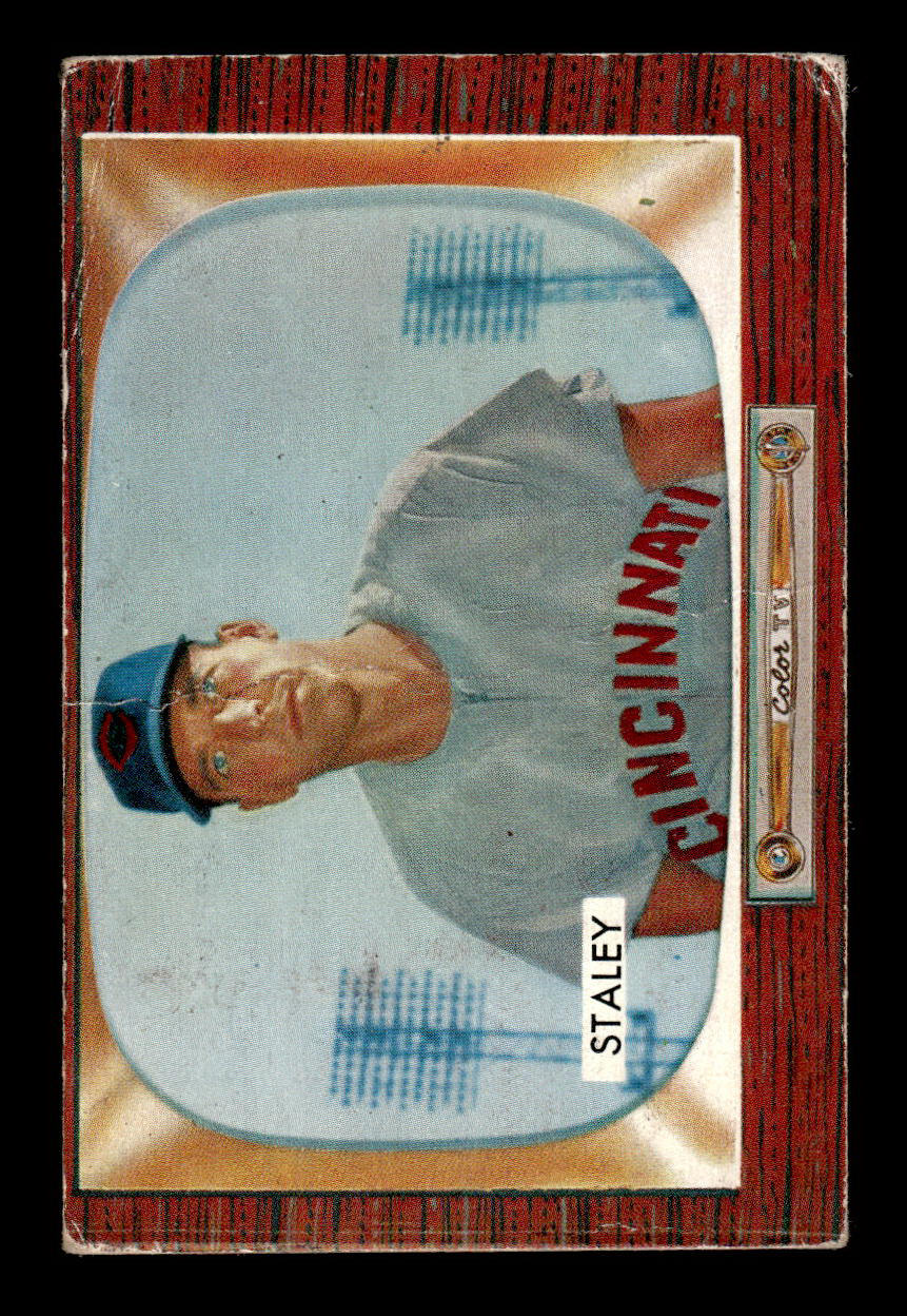 1955 Bowman #155 Jerry Staley Cincinnati Redlegs G/VG 55B10007214