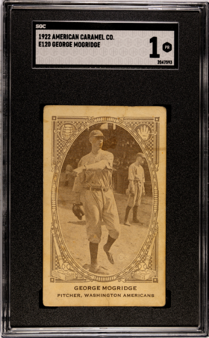 1922 American Caramel Co. (E120) # George Mogridge SGC 1 SN 2047593