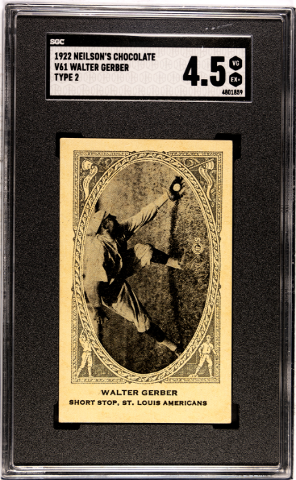 1922 Neilson's Chocolate Boston (V61) # Walter Gerber Type 2 SGC 4.5 SN 4801859
