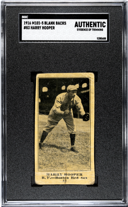 1916 M101-5 Blank Backs # Harry Hooper SGC A SN 5280688
