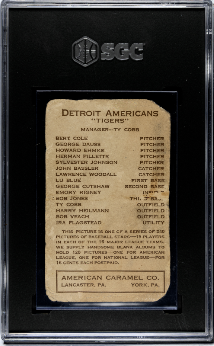 1922 American Caramel Co. (E120) # Howard Ehmke SGC A SN 5813218