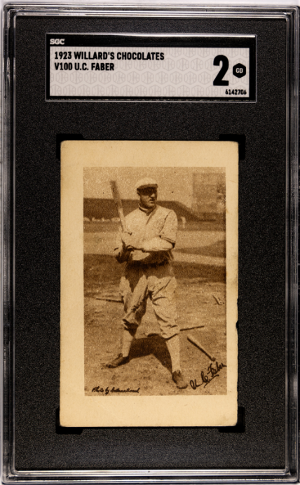 1923 Willard's Chocolates (V100) # U.C. Faber SGC 2 SN 6142706