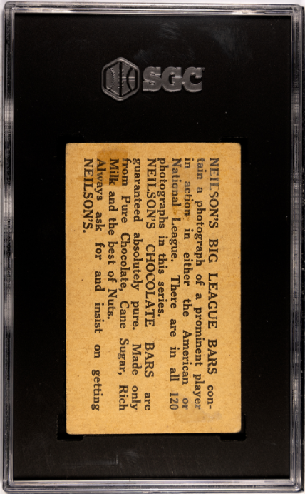 1922 Neilson's Chocolate Boston (V61) # Bert Cole Type 2 SGC 1.5 SN 9276889