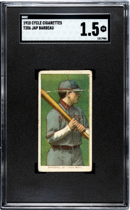 1910 Cycle Cigarettes T206 Barbeau, Jap SGC 1.5 SN 1517986