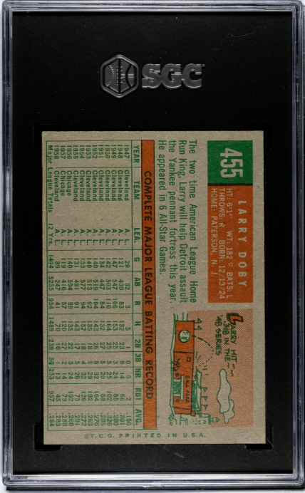 1959 Topps #455 Larry Doby SGC 4 SN 3724197