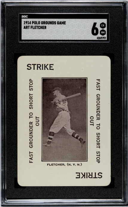 1914 Polo Grounds Game Art Fletcher SGC 6 SN 4269797