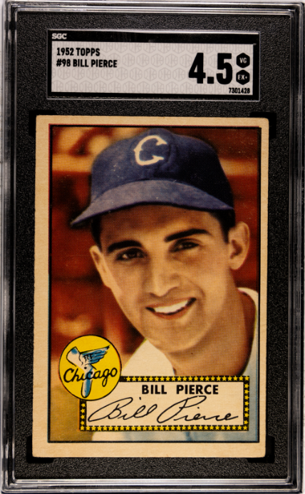 1952 Topps #98 Bill Pierce SGC 4.5 SN 7301428