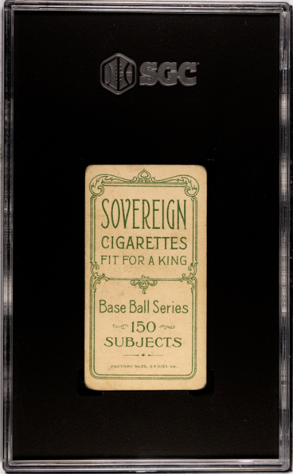 1909 Sovereign T206 Davis Harry H. Davis On Front SGC 2 SN 9515190