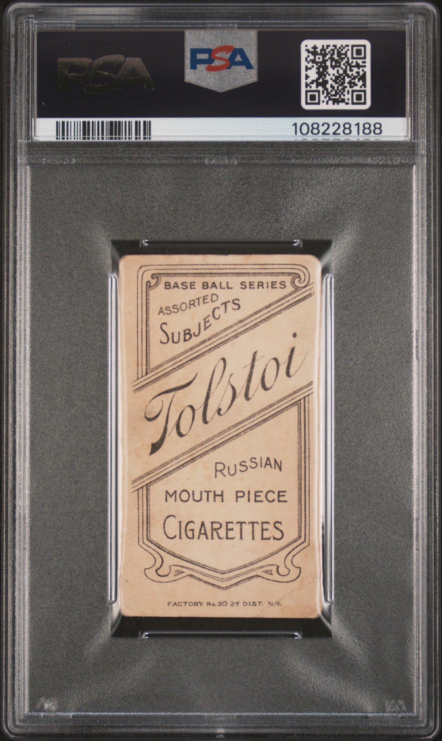 1909-11 T206 Tolstoi Clark Griffith Batting PSA 1.5 SN 108228188