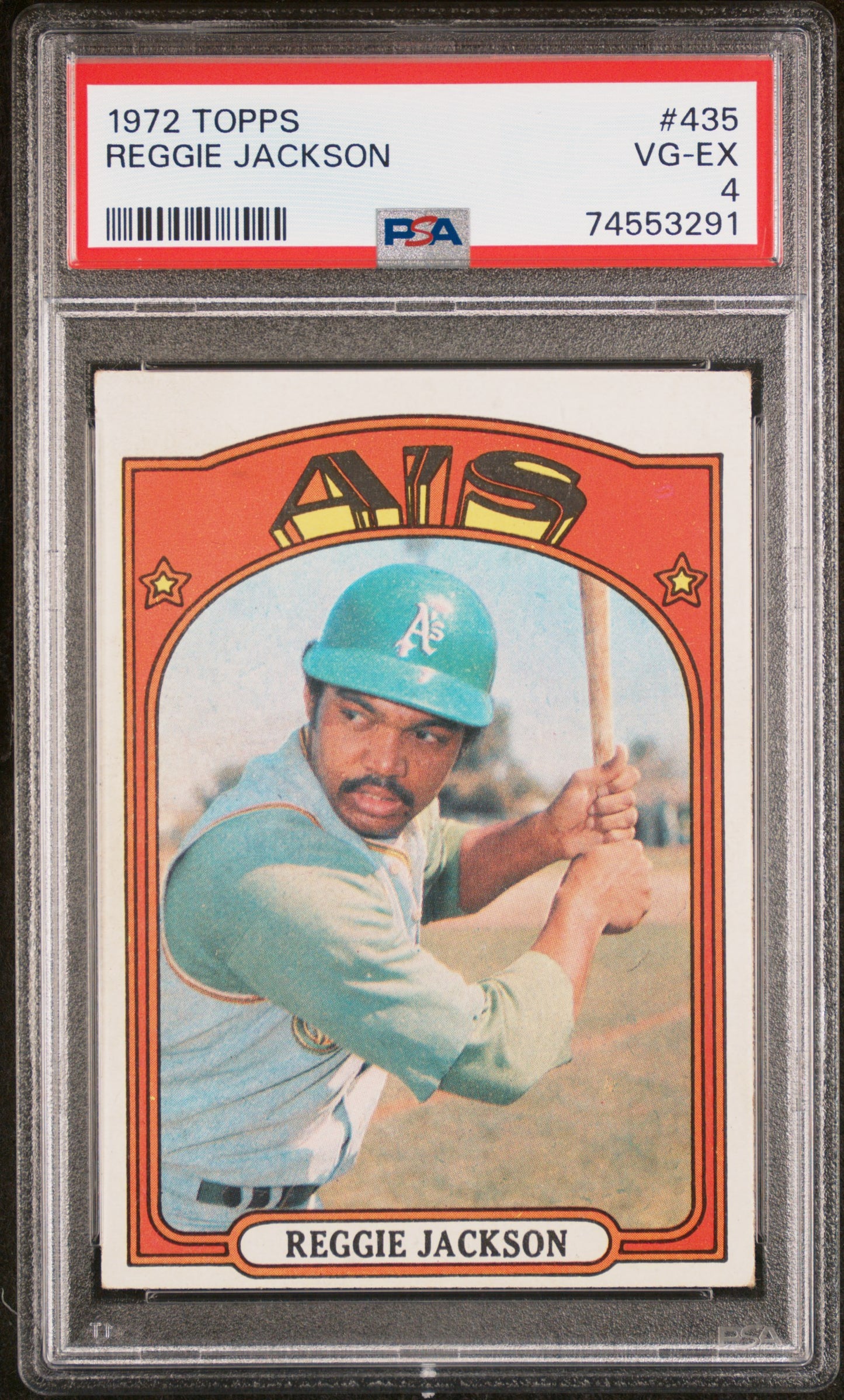 1972 Topps #435 Reggie Jackson PSA 4 SN 74553291