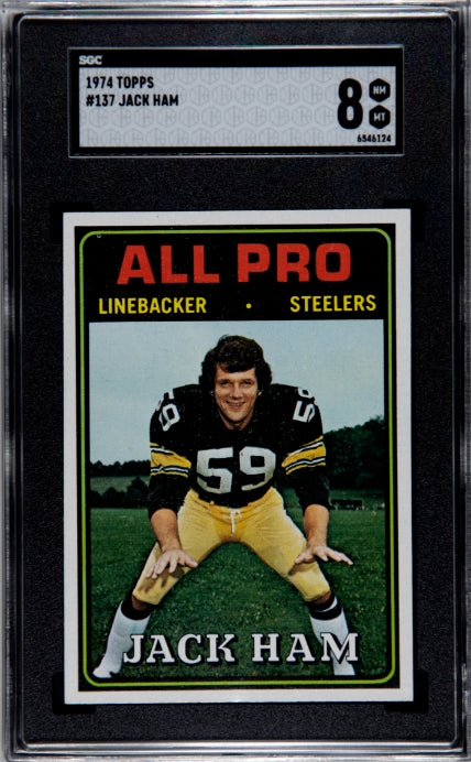 1974 Topps #137 Jack Ham SGC 8 SN 6546124