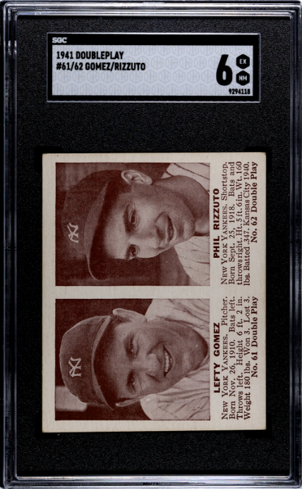 1941 Doubleplay #61/62 Gomez/Rizzuto SGC 6 SN 9294118