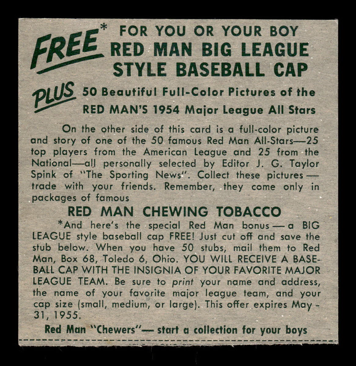1954 Red Man #NL25 Willie Mays New York Giants VGEX 55B10007419
