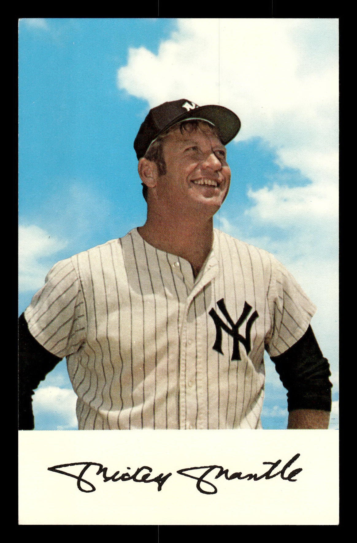 1971 New York Yankees Clinic Day Postcards Mickey Mantle EX 55B10007424