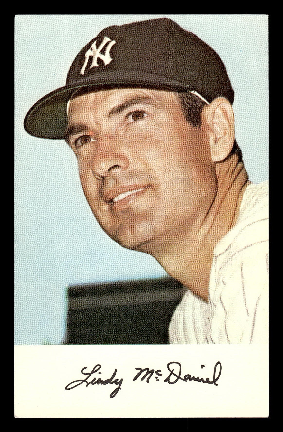 1971 New York Yankees Clinic Day Postcards Lindy McDaniel EX 55B10007433