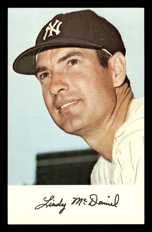 1971 New York Yankees Clinic Day Postcards Lindy McDaniel EX 55B10007433