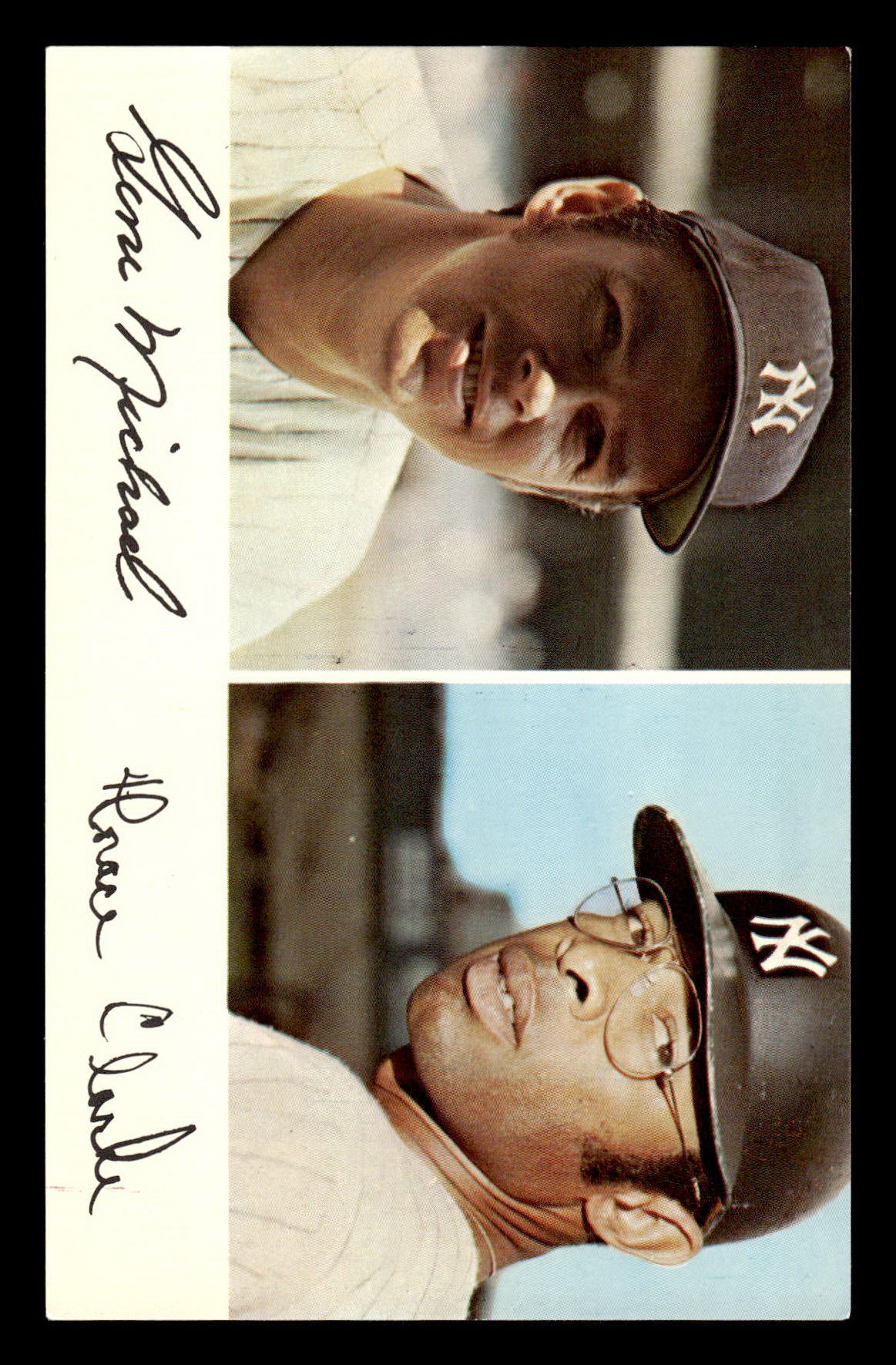1971 New York Yankees Clinic Day Postcards Michael / Clarke EX 55B10007435