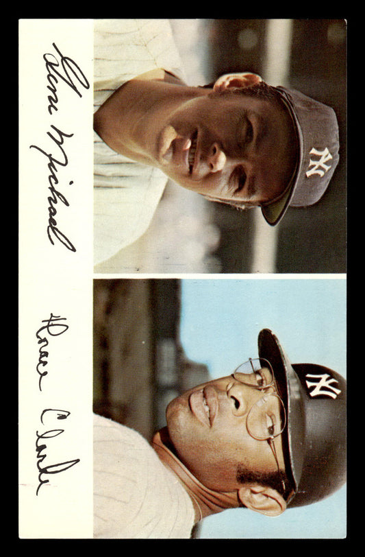 1971 New York Yankees Clinic Day Postcards Michael / Clarke EX 55B10007435