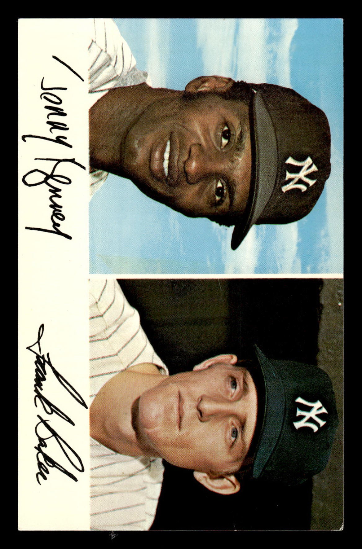 1971 New York Yankees Clinic Day Postcards Kenney / Baker EX 55B10007436