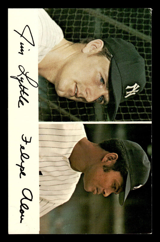 1971 New York Yankees Clinic Day Postcards Lyttle / Alou EX 55B10007437