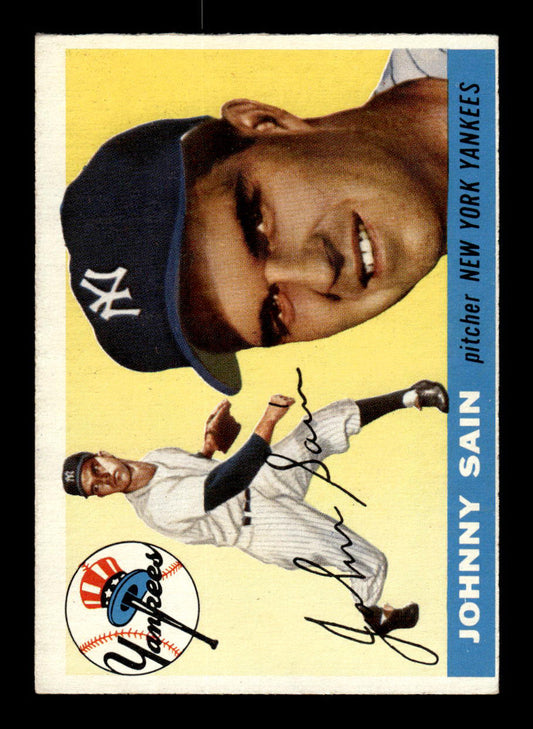 1955 Topps #193 Johnny Sain New York Yankees EX - HI# 55B10007482