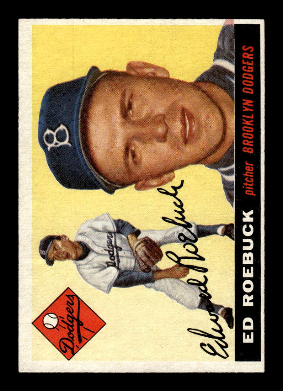 1955 Topps #195 Ed Roebuck Brooklyn Dodgers EX - HI# 55B10007500