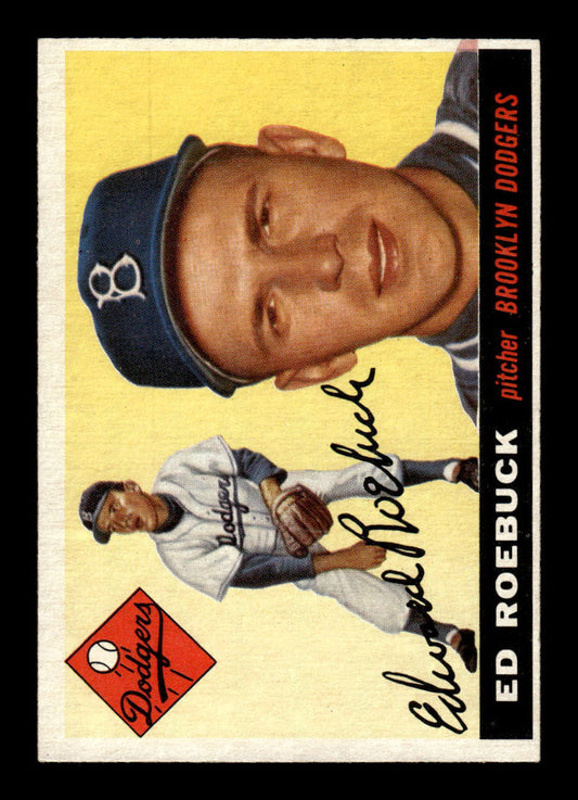 1955 Topps #195 Ed Roebuck Brooklyn Dodgers EX - HI# 55B10007500