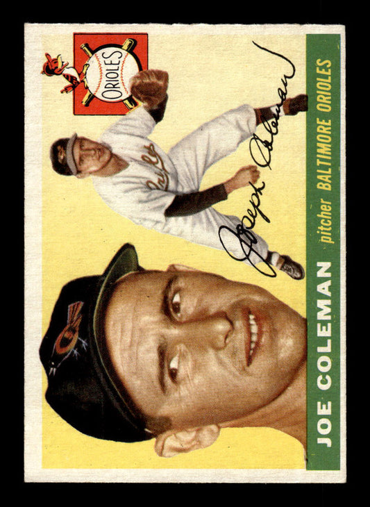 1955 Topps #162 Joe Coleman Baltimore Orioles EX - HI# 55B10007514