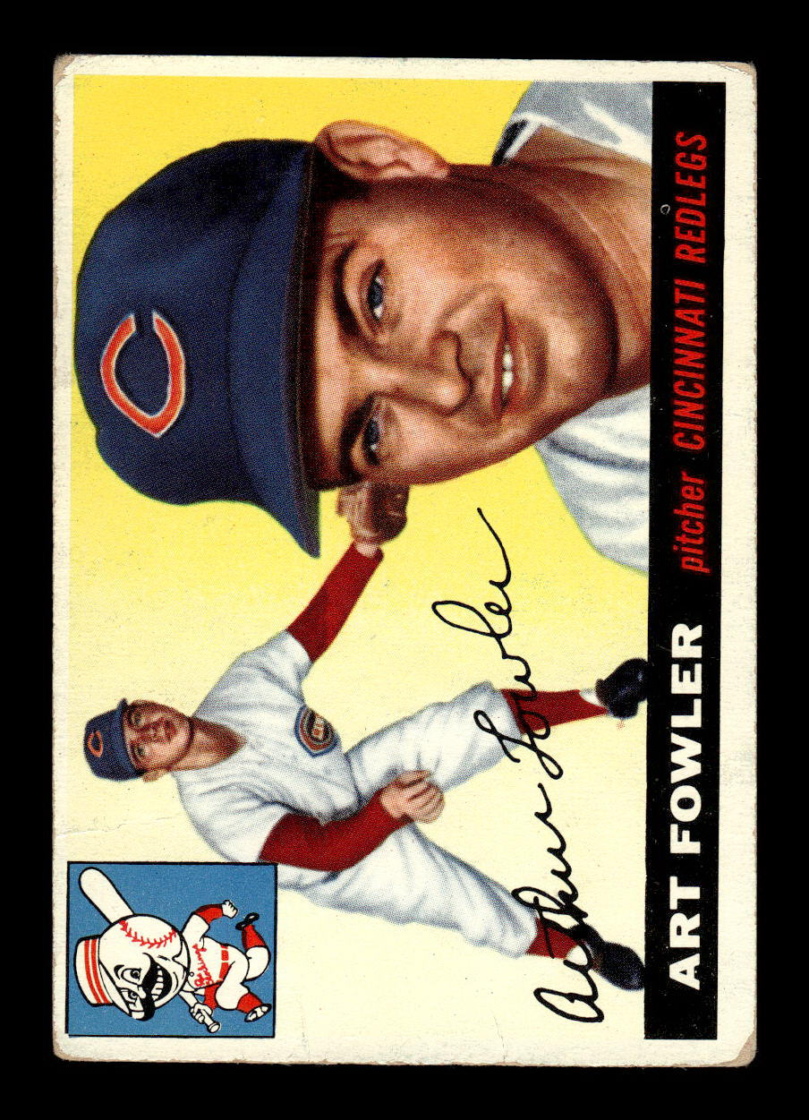 1955 Topps #3 Art Fowler Cincinnati Redlegs VG 55B10007519