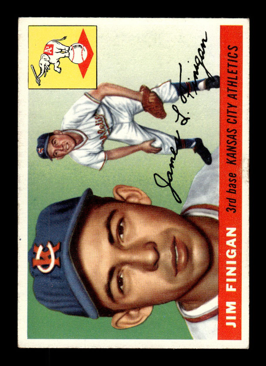 1955 Topps #14 Jim Finigan Kansas City Athletics VGEX 55B10007524