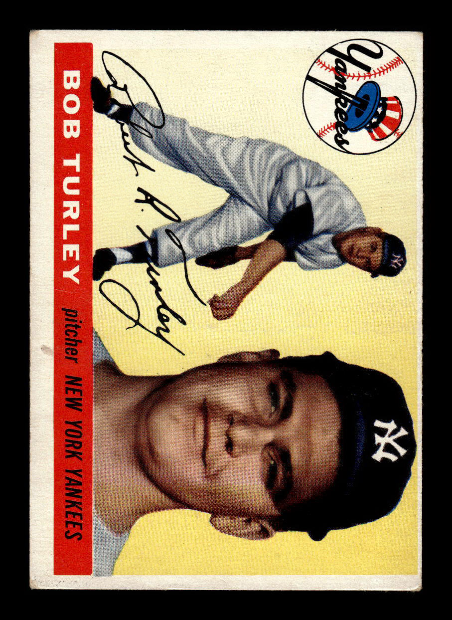 1955 Topps #38 Bob Turley New York Yankees VG 55B10007541