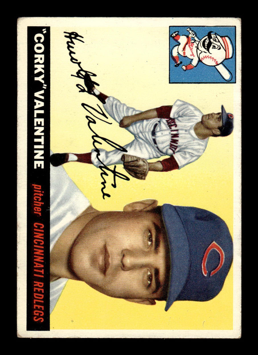 1955 Topps #44 Corky Valentine Cincinnati Redlegs VG 55B10007546
