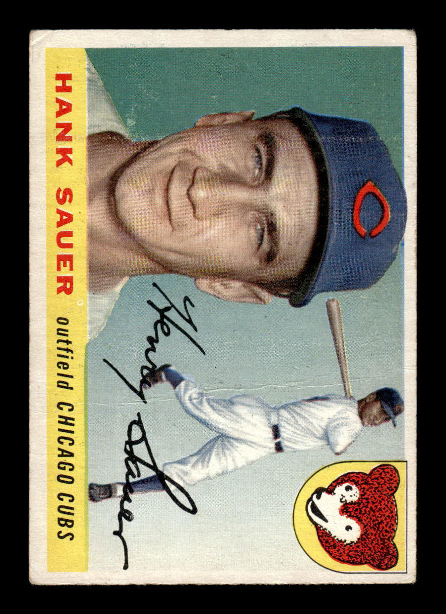 1955 Topps #45 Hank Sauer Chicago Cubs VG 55B10007547