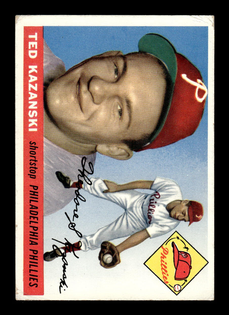 1955 Topps #46 Ted Kazanski Philadelphia Phillies VG 55B10007548