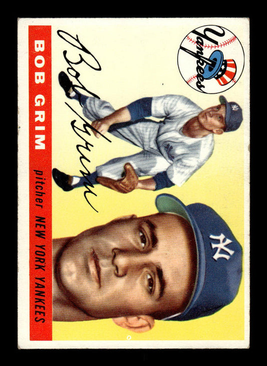 1955 Topps #80 Bob Grim New York Yankees VG 55B10007571