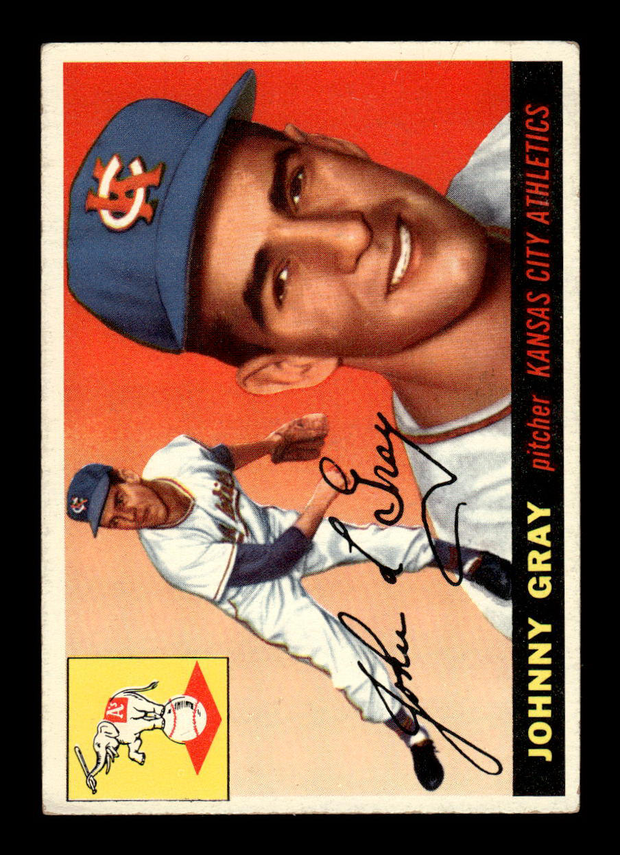 1955 Topps #101 Johnny Gray Kansas City Athletics VG 55B10007588