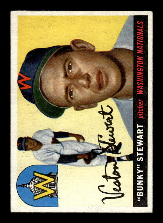 1955 Topps #136 Bunky Stewart Washington Senators VG 55B10007611