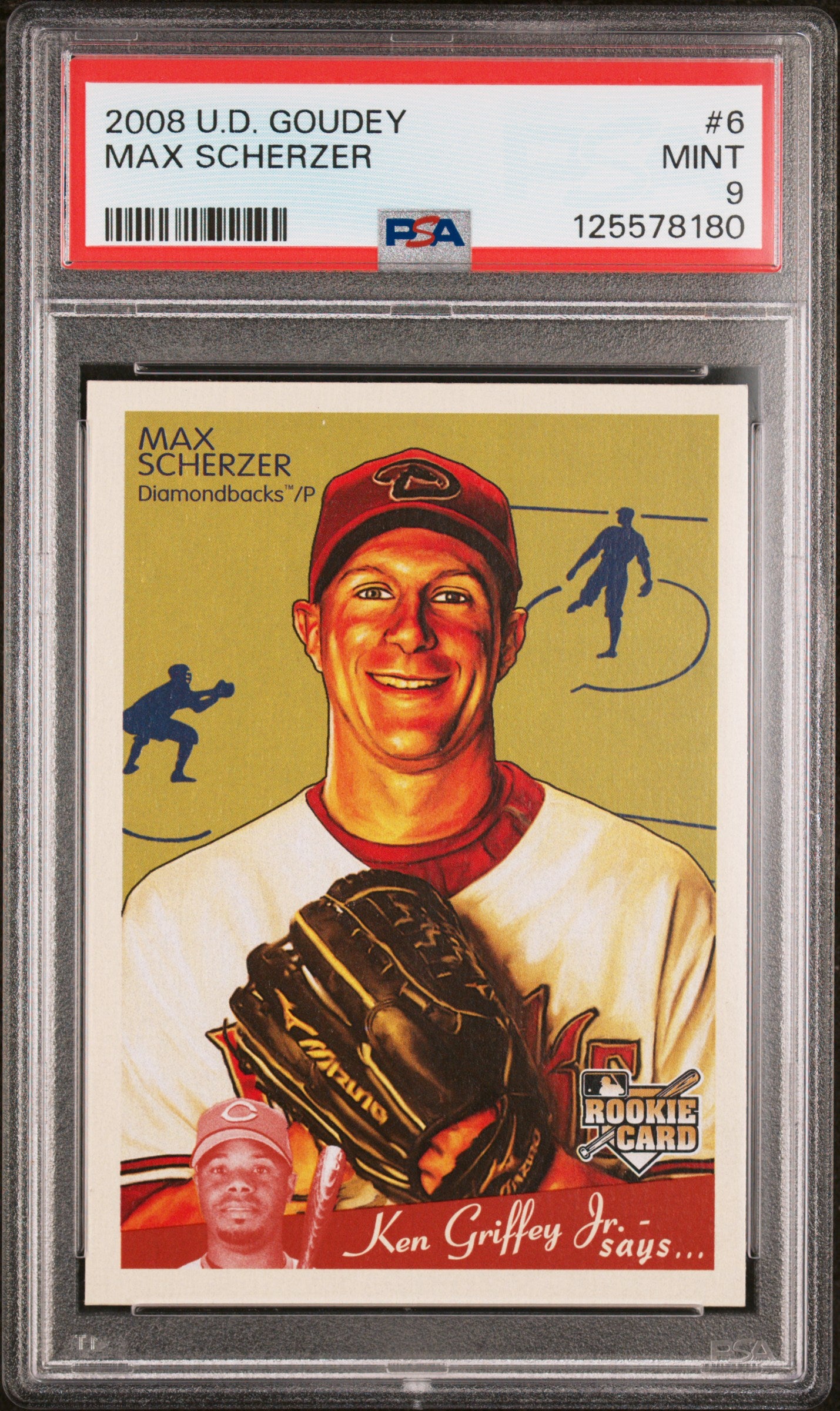 2008 Upper Deck Goudey #6 Max Scherzer PSA 9 SN 125578180